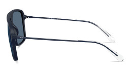 Shop Armani Exchange A|X Logo Pilot Sunglasses in Blue online.