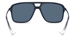 Shop Armani Exchange A|X Logo Pilot Sunglasses in Blue online.