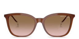 Shop Armani Exchange A|X Logo Butterfly Sunglasses in Brown online.
