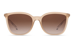 Shop Armani Exchange A|X Logo Butterfly Sunglasses in Beige/Gradient Brown online.
