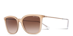Shop Armani Exchange A|X Logo Butterfly Sunglasses in Beige online.