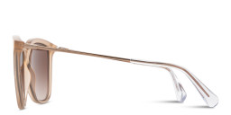 Shop Armani Exchange A|X Logo Butterfly Sunglasses in Beige online.