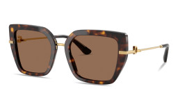 Shop Dolce & Gabbana DNA Butterfly Sunglasses in Havana online.