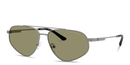 Shop Emporio Armani Modern Pilot Sunglasses in Gunmetal online.