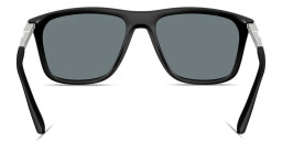Shop Emporio Armani Eagle Logo Square Sunglasses in Black online.