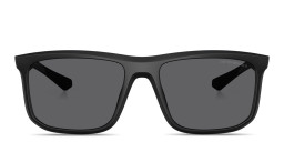 Emporio Armani Eagle Logo Square Sunglasses in Black – Product Photo 1