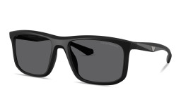 Emporio Armani Eagle Logo Square Sunglasses in Black – Product Photo 2