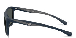 Shop Emporio Armani Essential Leisure Square Sunglasses in Matte Blue online.