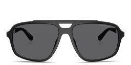 Emporio Armani Modern Pilot Sunglasses in Matte Black – Product Photo 1