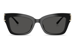 Shop Michael Kors Cantabria Square Sunglasses in Black online.