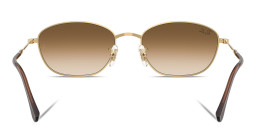 Shop Ray-Ban Logo-Engraved Irregular Sunglasses in Arista online.