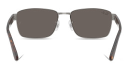 Shop Ray-Ban Embossed Logo Unisex Square Sunglasses in Gunmetal online.