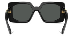 Shop VERSACE Medusa Biggie Maxi Oversized Square Sunglasses in Black online.
