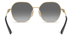 Shop Vogue Eyewear Rhinestone-Embellished Irregular Sunglasses in Gold online.