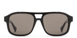 Shop ALL SAINTS Enzo Unisex Aviator Sunglasses in Black online.