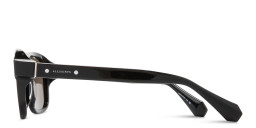 Shop ALL SAINTS Enzo Unisex Aviator Sunglasses in Black online.