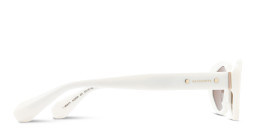 Shop ALL SAINTS Logo Signature Oval Sunglasses in Solid Cream online.