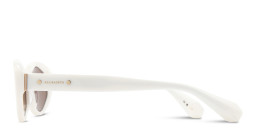 Shop ALL SAINTS Logo Signature Oval Sunglasses in Solid Cream online.