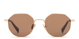 Shop ALL SAINTS Logo-Engraved Irregular Sunglasses in Gold online.