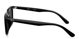 Shop Ray-Ban Logo-Embossed Unisex Square Sunglasses in Black online.