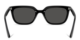 Shop Ray-Ban Logo-Embossed Unisex Square Sunglasses in Black online.