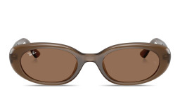 Shop Ray-Ban Bio-Based Unisex Pillow Sunglasses in Shiny Opal Brown online.
