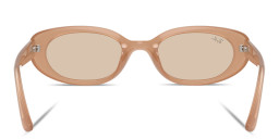 Shop Ray-Ban Embossed Logo Pillow Sunglasses in Beige online.