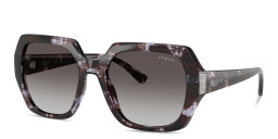 Vogue Eyewear Logo-Print Irregular Sunglasses in Purple – Product Photo 2