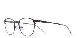 Shop TRICE Logo Round Eyeglasses in Black online.