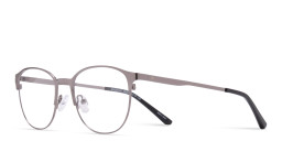 Shop TRICE Logo Round Eyeglasses in Gunmetal online.