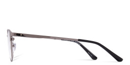 Shop TRICE Logo Round Eyeglasses in Gunmetal online.
