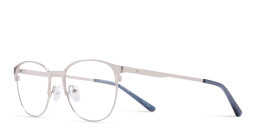 Shop TRICE Logo Round Eyeglasses in Silver online.