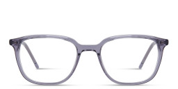 TRICE Logo Square Eyeglasses in Transparent Grey – Product Photo 1