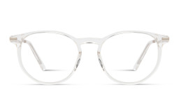 Shop TRICE Logo Round Eyeglasses in Crystal online.