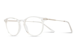 Shop TRICE Logo Round Eyeglasses in Crystal online.