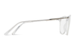 Shop TRICE Logo Round Eyeglasses in Transparent Grey online.