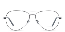 Shop TRICE Logo Wide Aviator Eyeglasses in Black online.