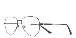Shop TRICE Logo Wide Aviator Eyeglasses in Black online.