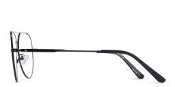 Shop TRICE Logo Wide Aviator Eyeglasses in Black online.