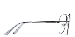 Shop TRICE Logo Wide Aviator Eyeglasses in Gunmetal online.