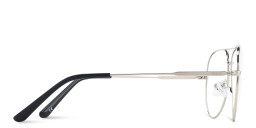 Shop TRICE Logo Wide Aviator Eyeglasses in Silver online.