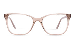 Shop TRICE Logo Square Eyeglasses in Transparent Beige online.