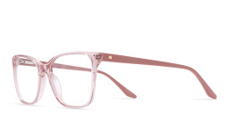 Shop TRICE Logo Square Eyeglasses in Transparent Nude online.