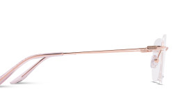 Shop TRICE Logo Unisex Rimless Irregular Eyeglasses in Rose Gold online.