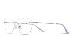 Shop TRICE Logo Unisex Rimless Irregular Eyeglasses in Silver online.