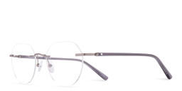 Shop TRICE Logo Unisex Rimless Panthos Eyeglasses in Dark Gunmetal online.