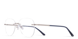 Shop TRICE Unisex Wide Rimless Aviator Eyeglasses in Ruthenium online.