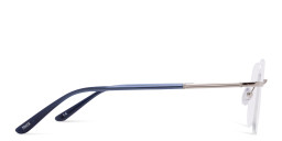 TRICE Unisex Wide Rimless Aviator Eyeglasses in Ruthenium – Product Photo 3