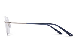 TRICE Unisex Wide Rimless Aviator Eyeglasses in Ruthenium – Product Photo 4