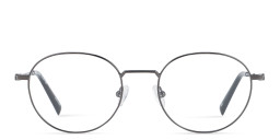 TRICE Logo Round Eyeglasses in Dark Gunmetal – Product Photo 1